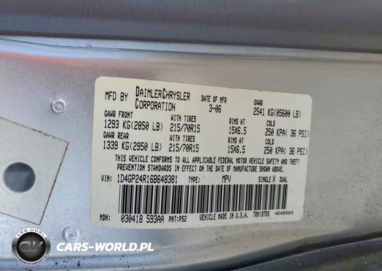 2006 Dodge Grand Caravan Se VIN:1D4GP24R16B648381 - 13
