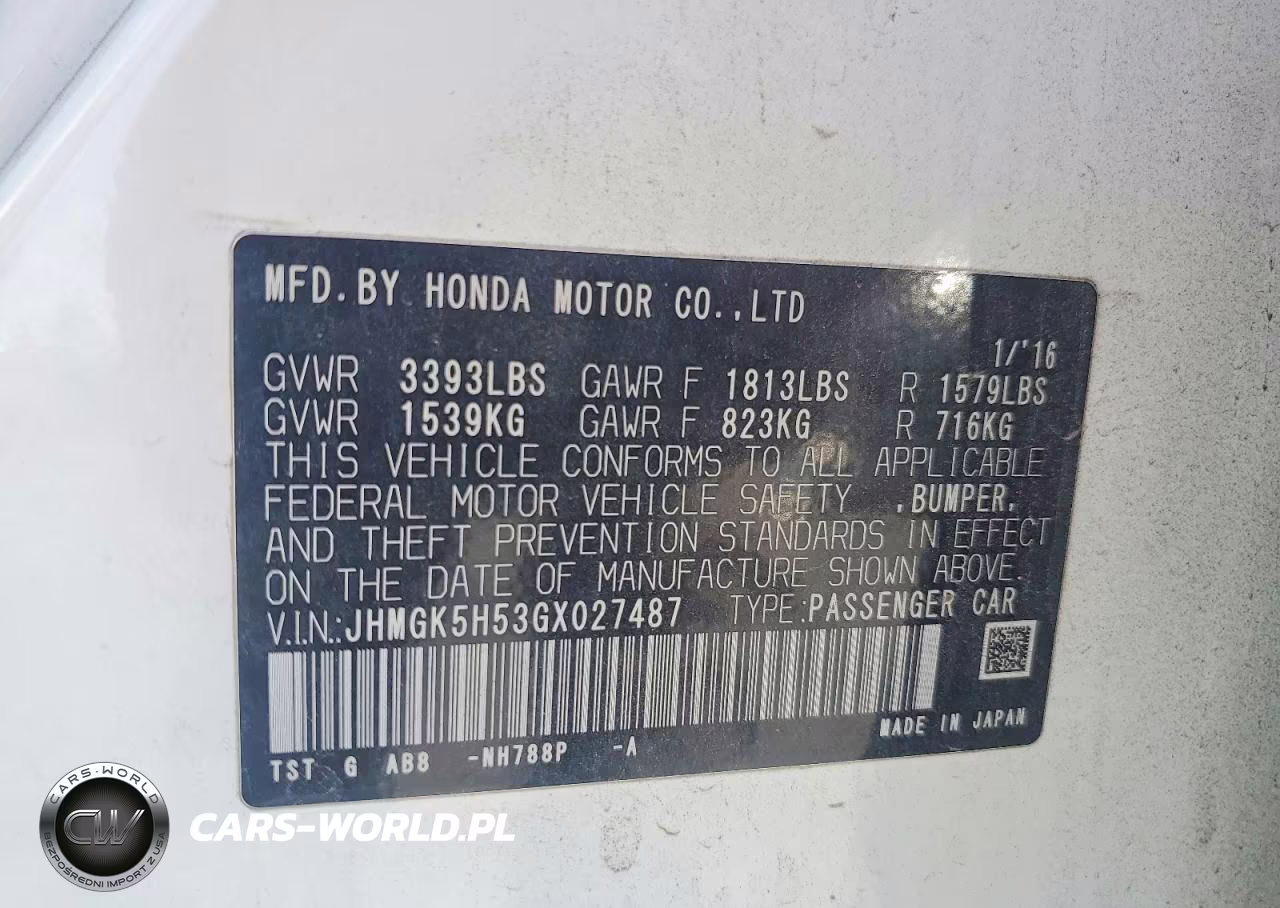 2016 Honda Fit Lx VIN:JHMGK5H53GX027487 - 12