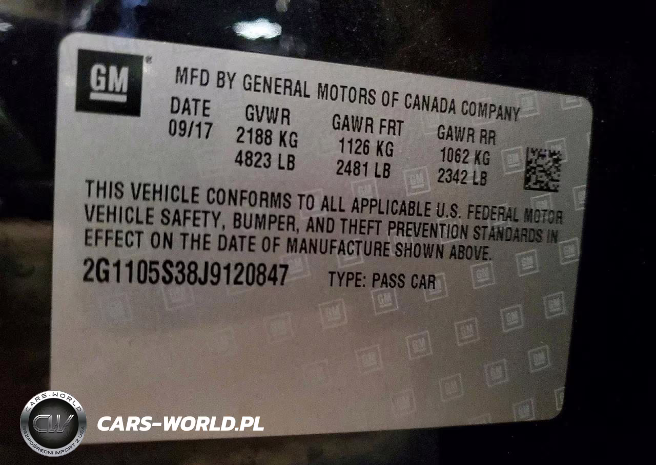 2018 Chevrolet Impala Lt VIN:2G1105S38J9120847 - 12