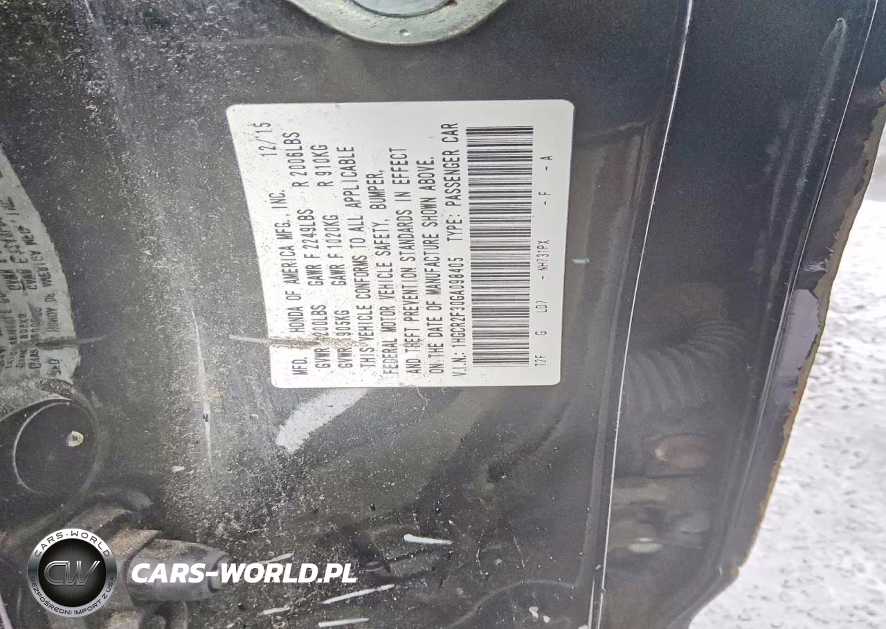 2016 Honda Accord Lx VIN:1HGCR2F30GA098405 - 13