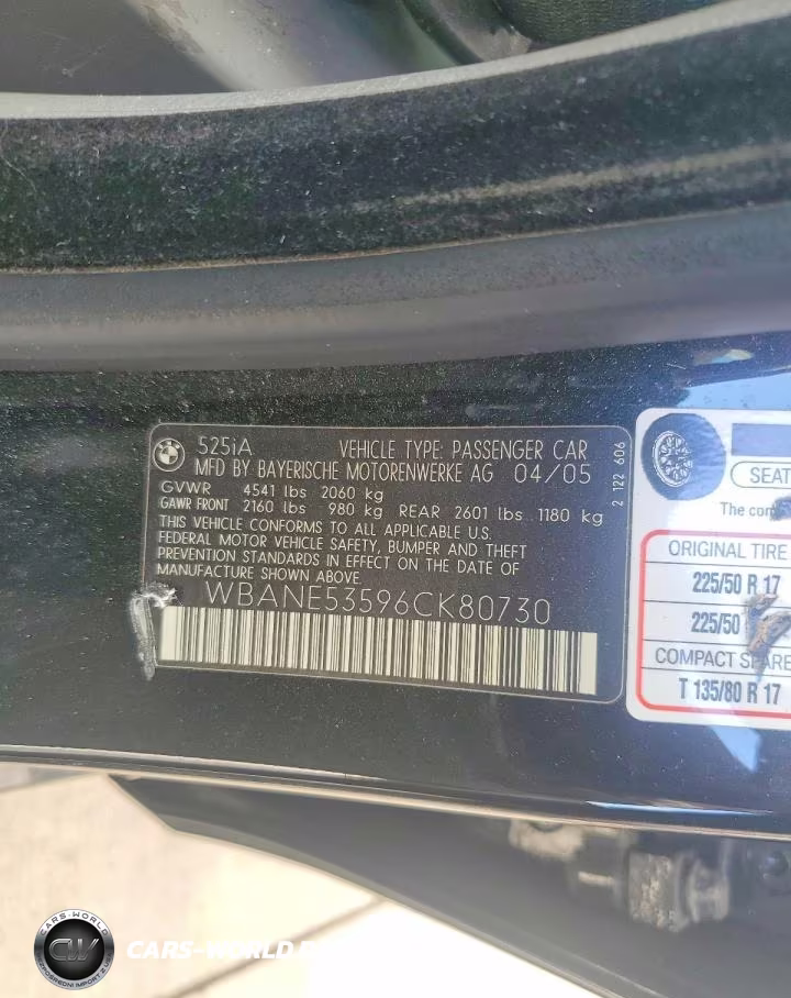 2006 BMW 525 I VIN:WBANE53596CK80730 - 12