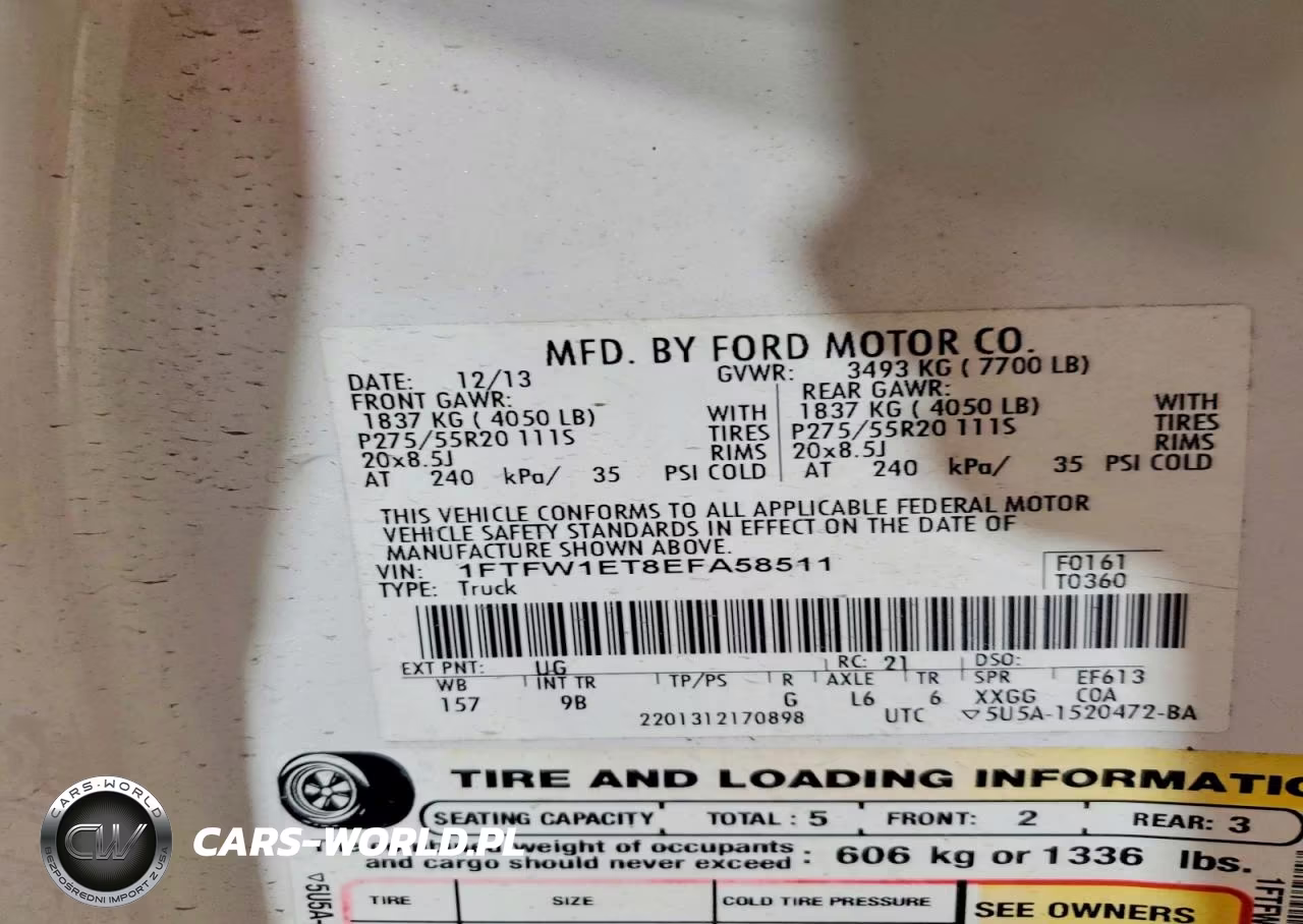 2014 Ford F150 Supercrew VIN:1FTFW1ET8EFA58511 - 12