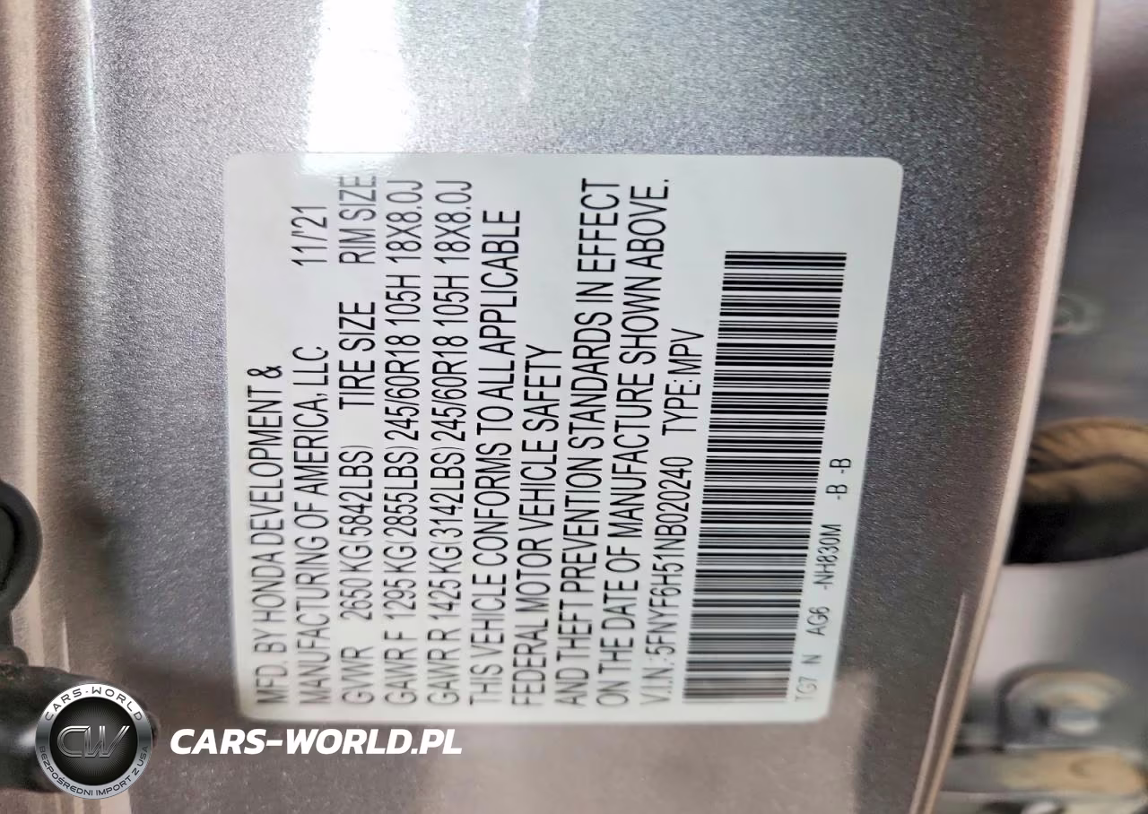 2022 Honda Pilot Exl VIN:5FNYF6H51NB020240 - 13