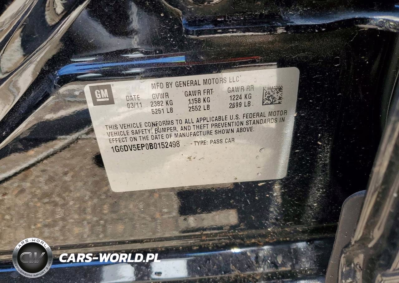 2011 Cadillac Cts-V VIN:1G6DV5EP0B0152498 - 12