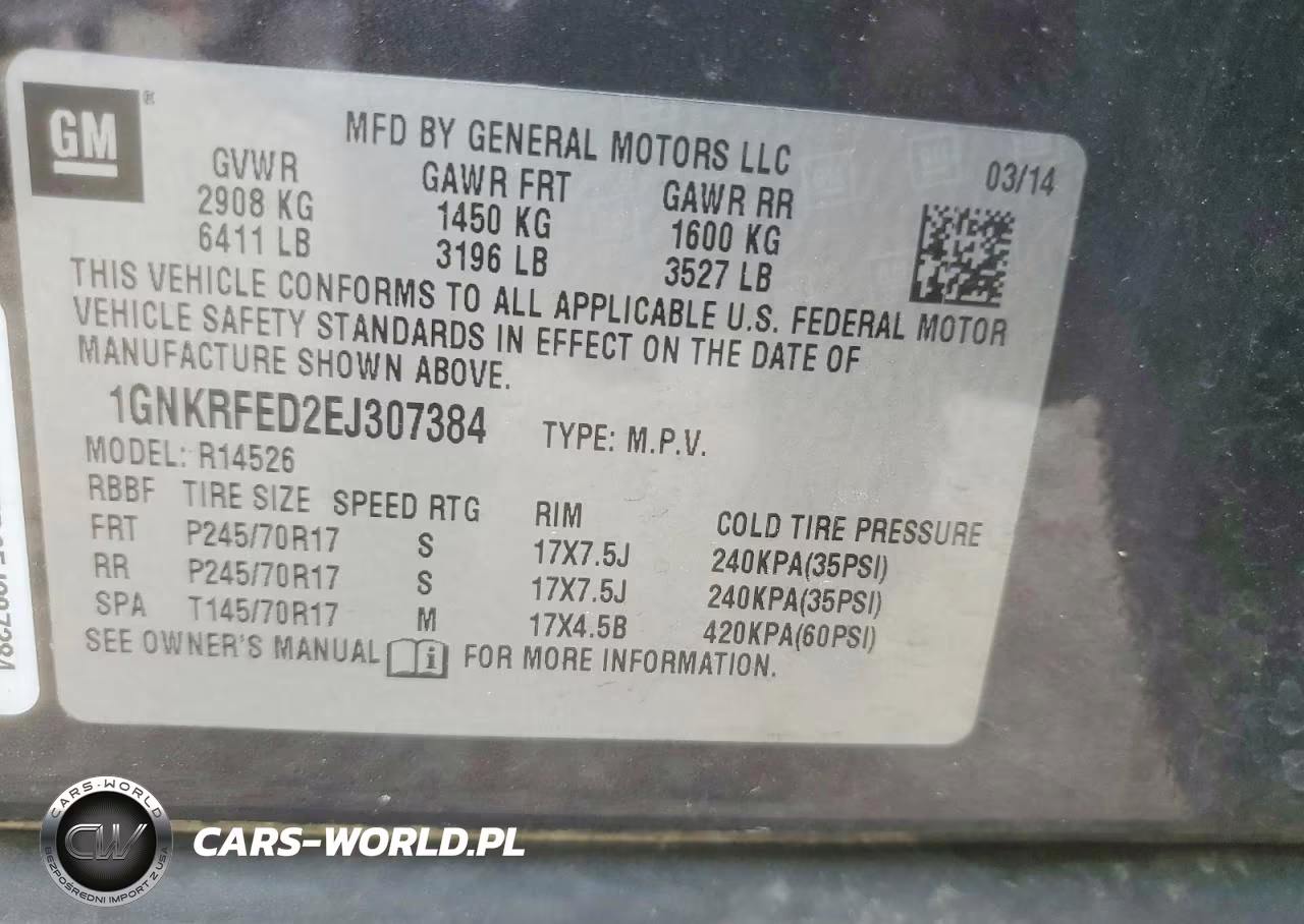 2014 Chevrolet Traverse Ls VIN:1GNKRFED2EJ307384 - 14
