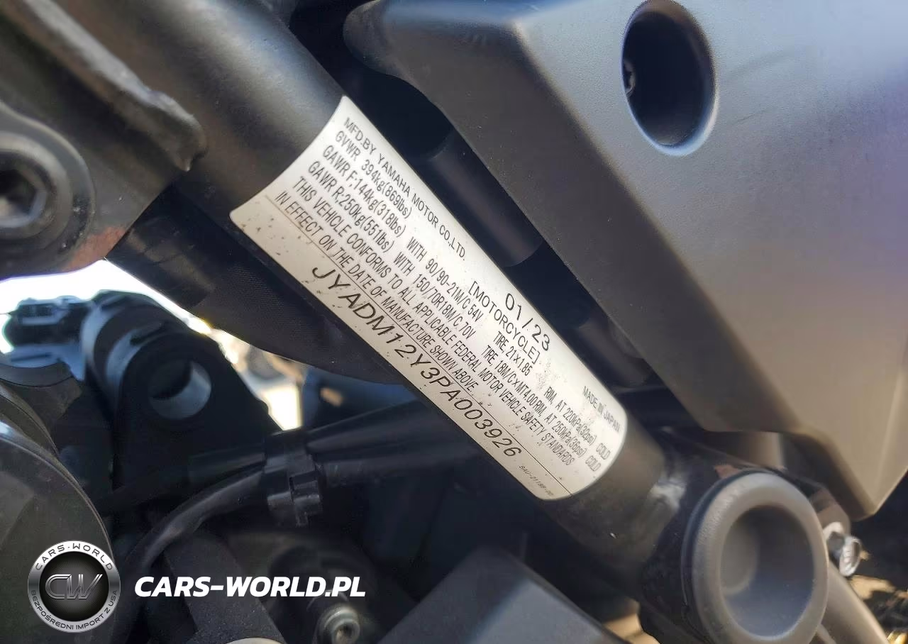 2023 Yamaha Xtz690 VIN:JYADM12Y3PA003926 - 9