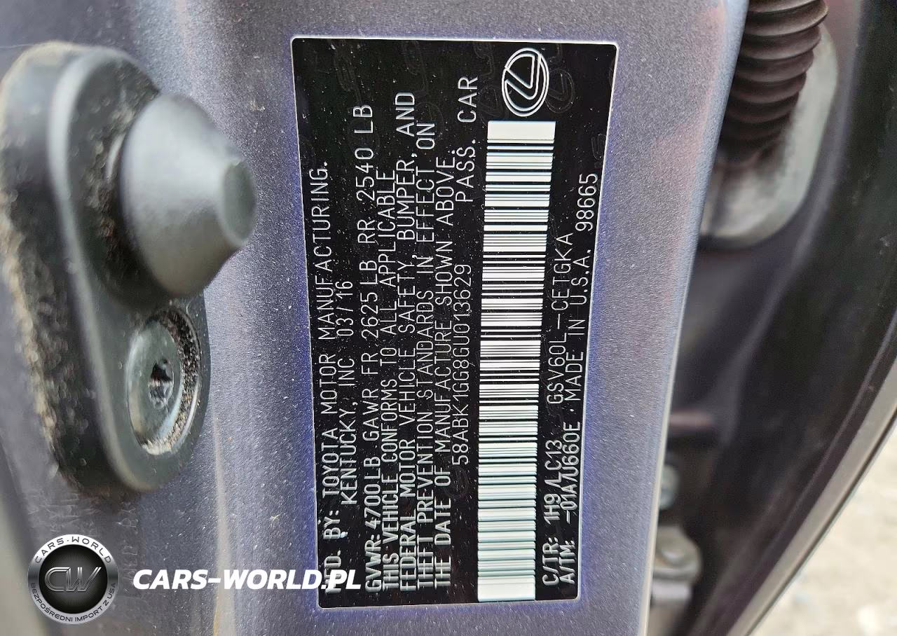 2016 Lexus Es 350 VIN:58ABK1GG8GU013629 - 12