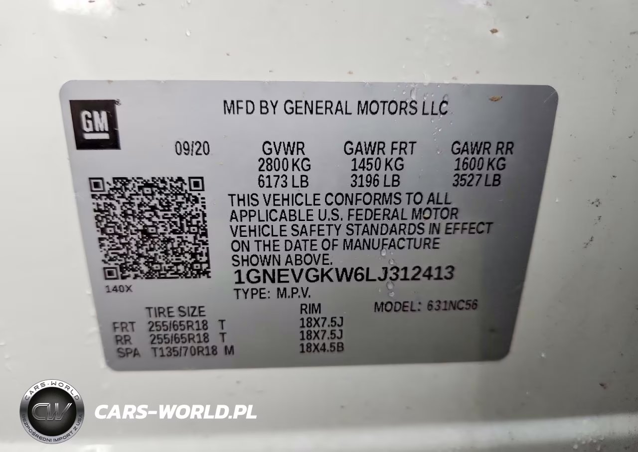 2020 Chevrolet Traverse Lt VIN:1GNEVGKW6LJ312413 - 12