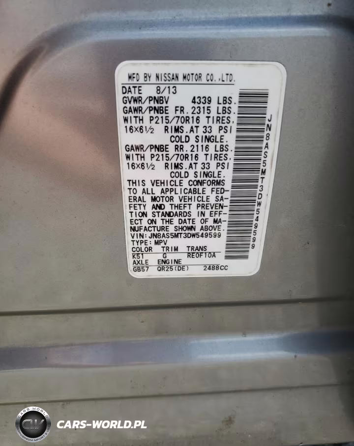 2013 Nissan Rogue S VIN:JN8AS5MT3DW549599 - 14