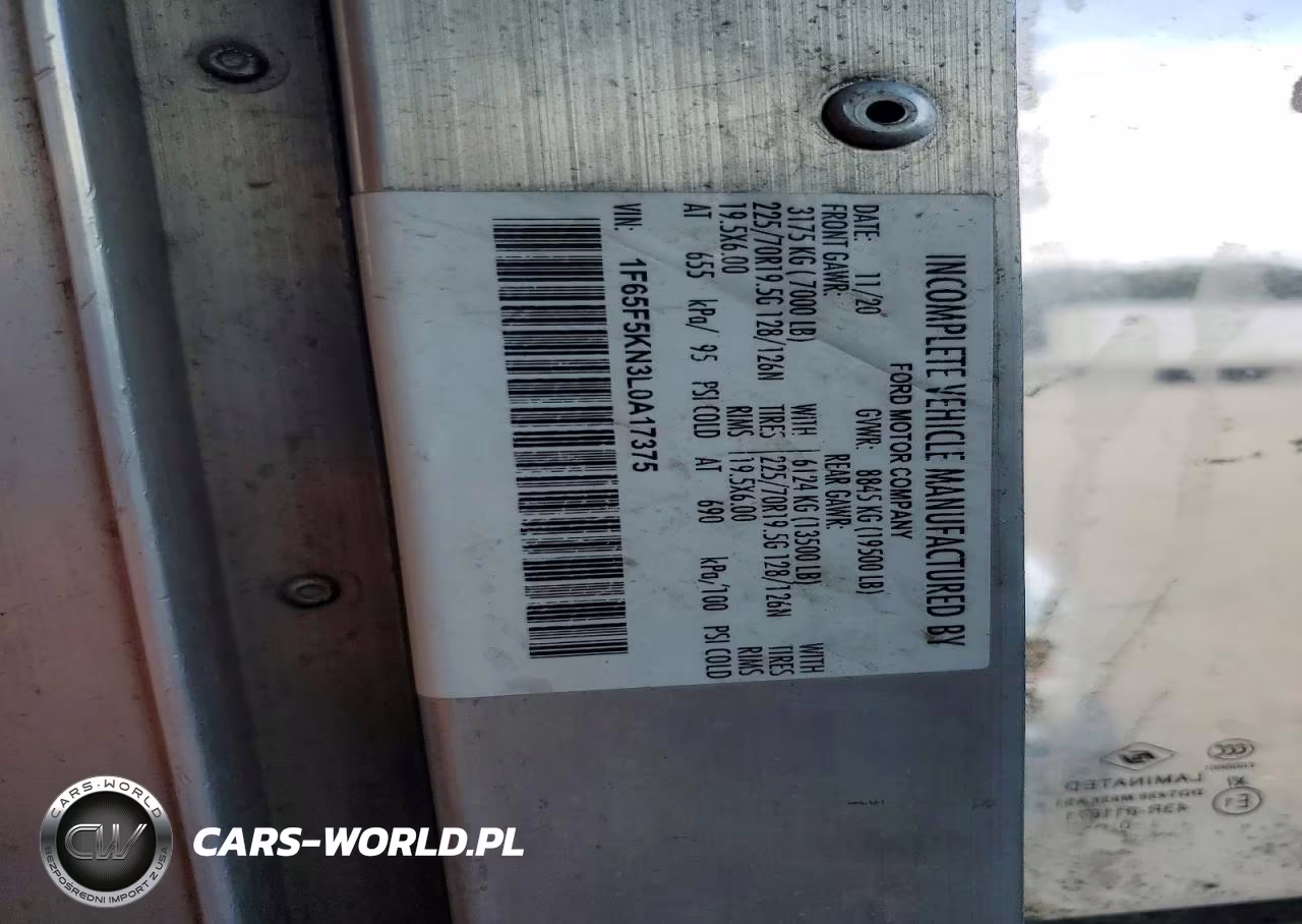 2020 Ford F59 Delivery Truck VIN:1F65F5KN3L0A17375 - 13