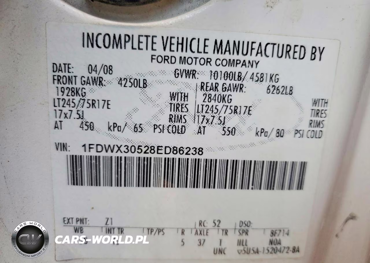 2008 Ford F350 Srw Super Duty VIN:1FDWX30528ED86238 - 14