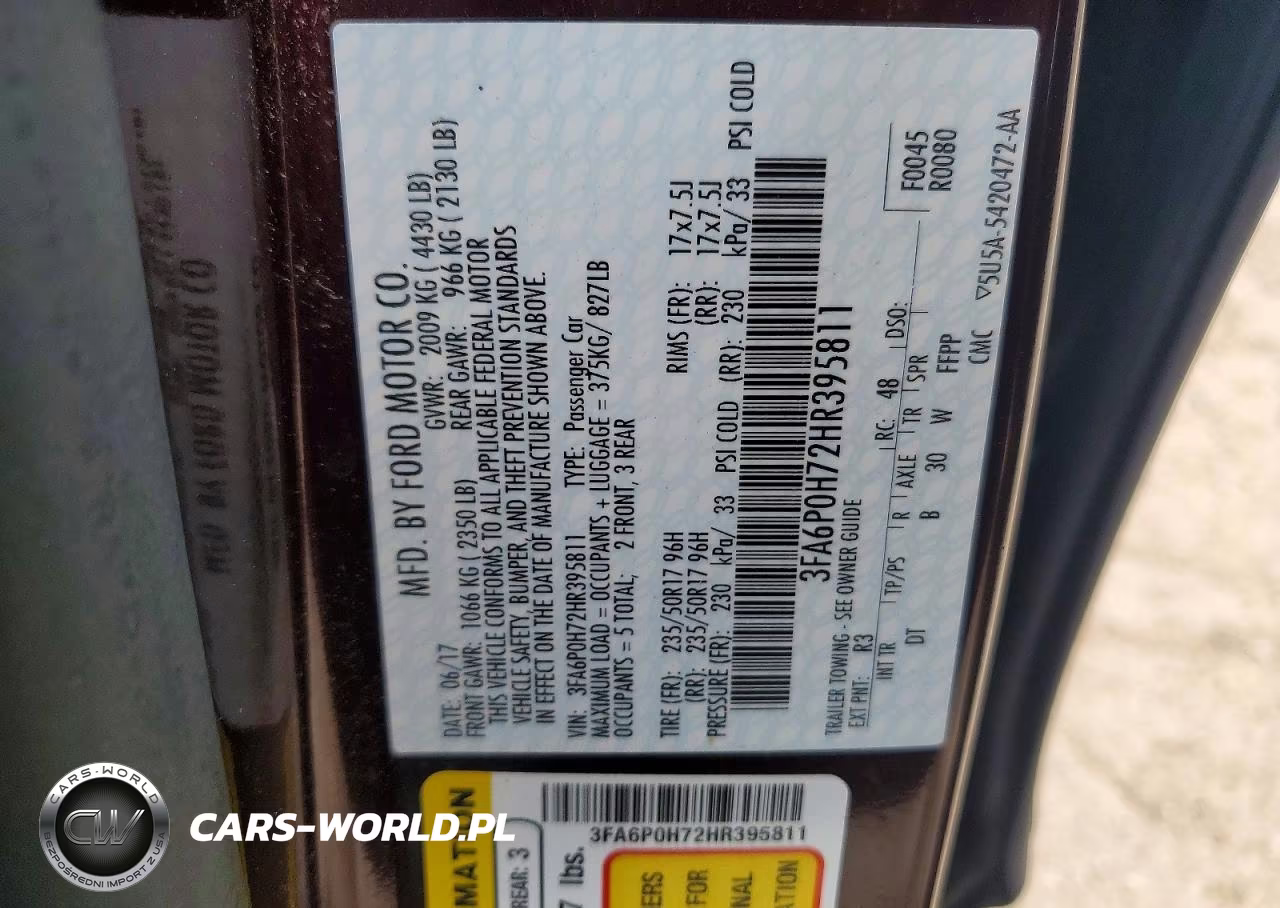 2017 Ford Fusion Se VIN:3FA6P0H72HR395811 - 12