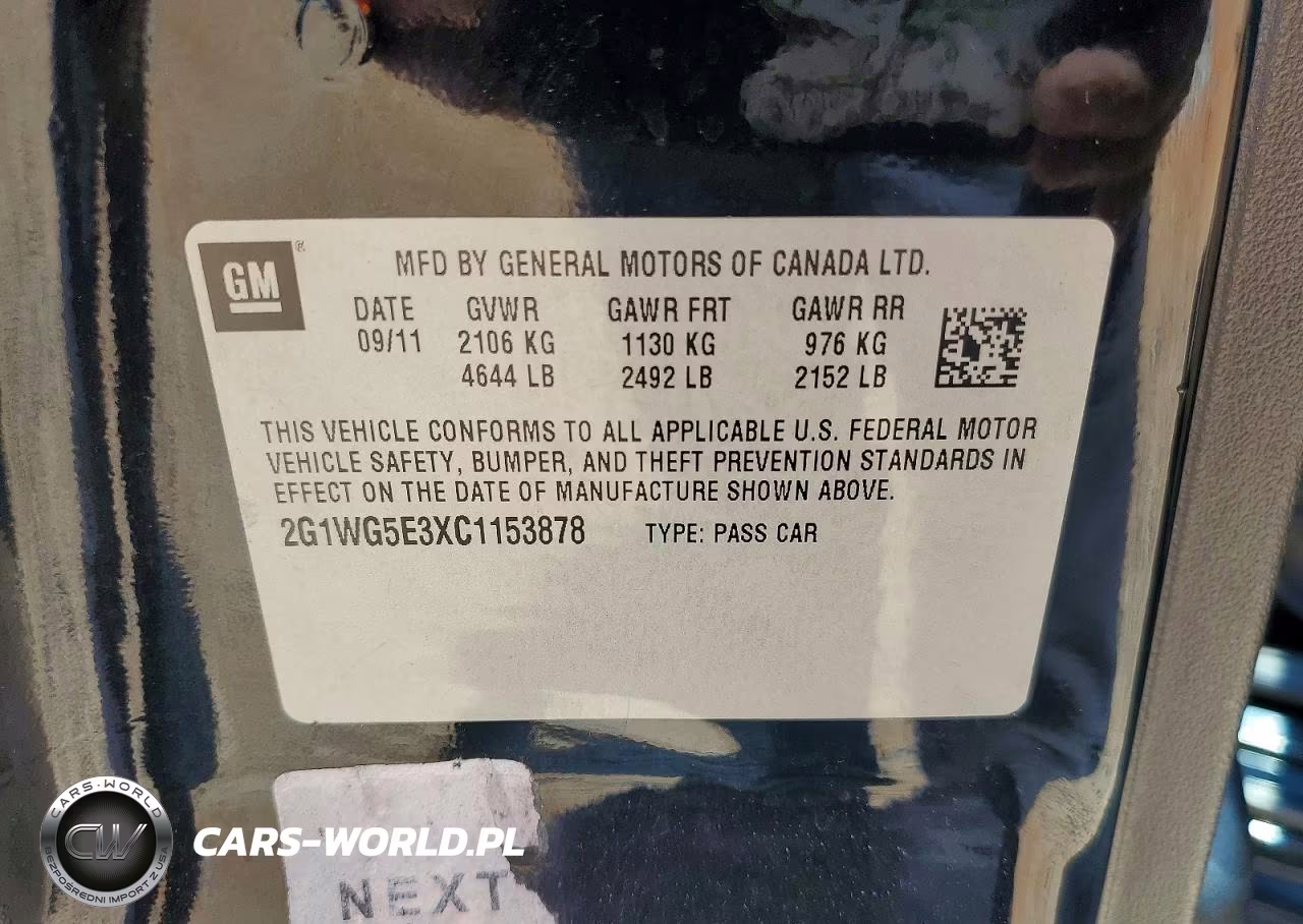 2012 Chevrolet Impala Lt VIN:2G1WG5E3XC1153878 - 12