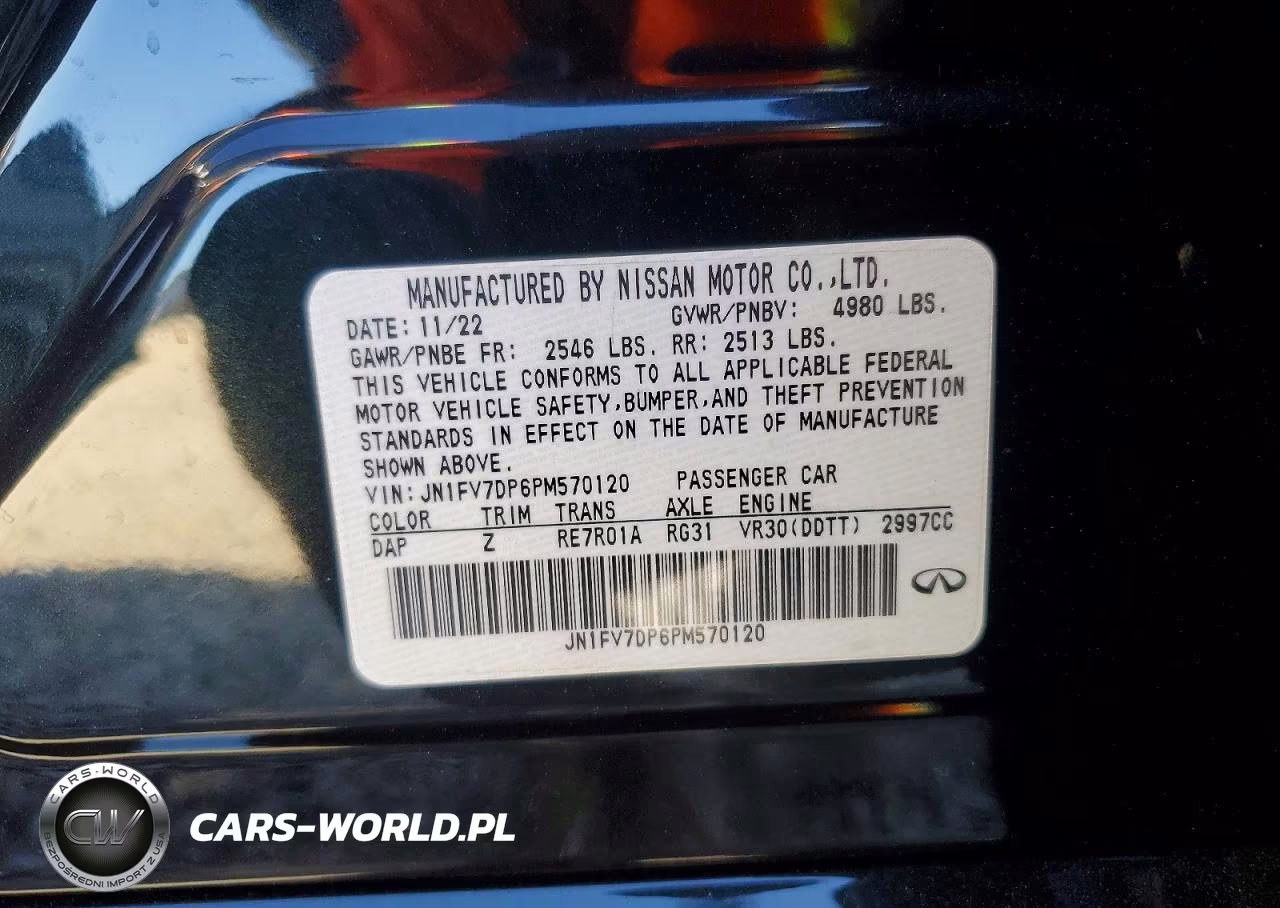 2023 Infiniti Q50 Red Sport 400 VIN:JN1FV7DP6PM570120 - 12