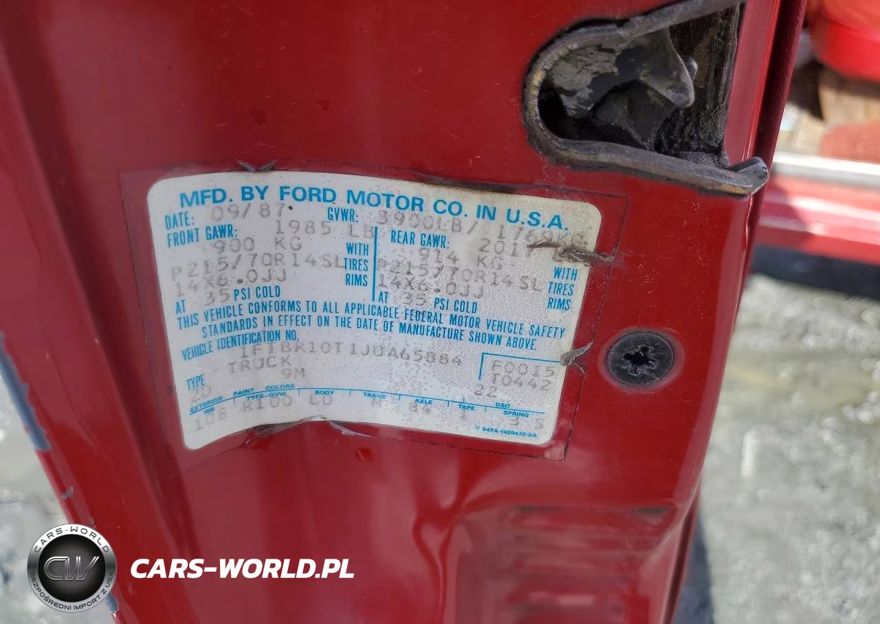 1988 Ford Ranger VIN:1FTBR10T1JUA65884 - 12