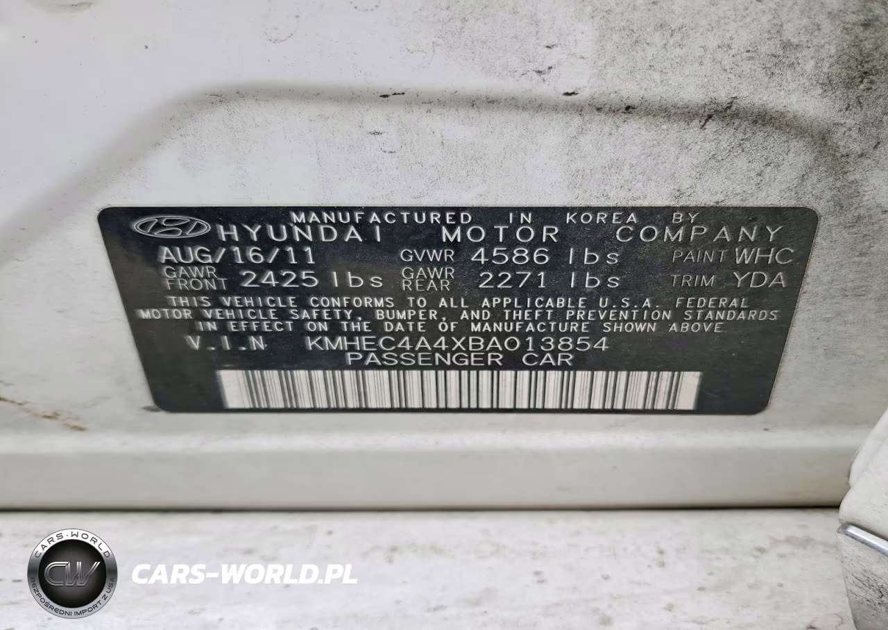 2011 Hyundai Sonata Hybrid VIN:KMHEC4A4XBA013854 - 13