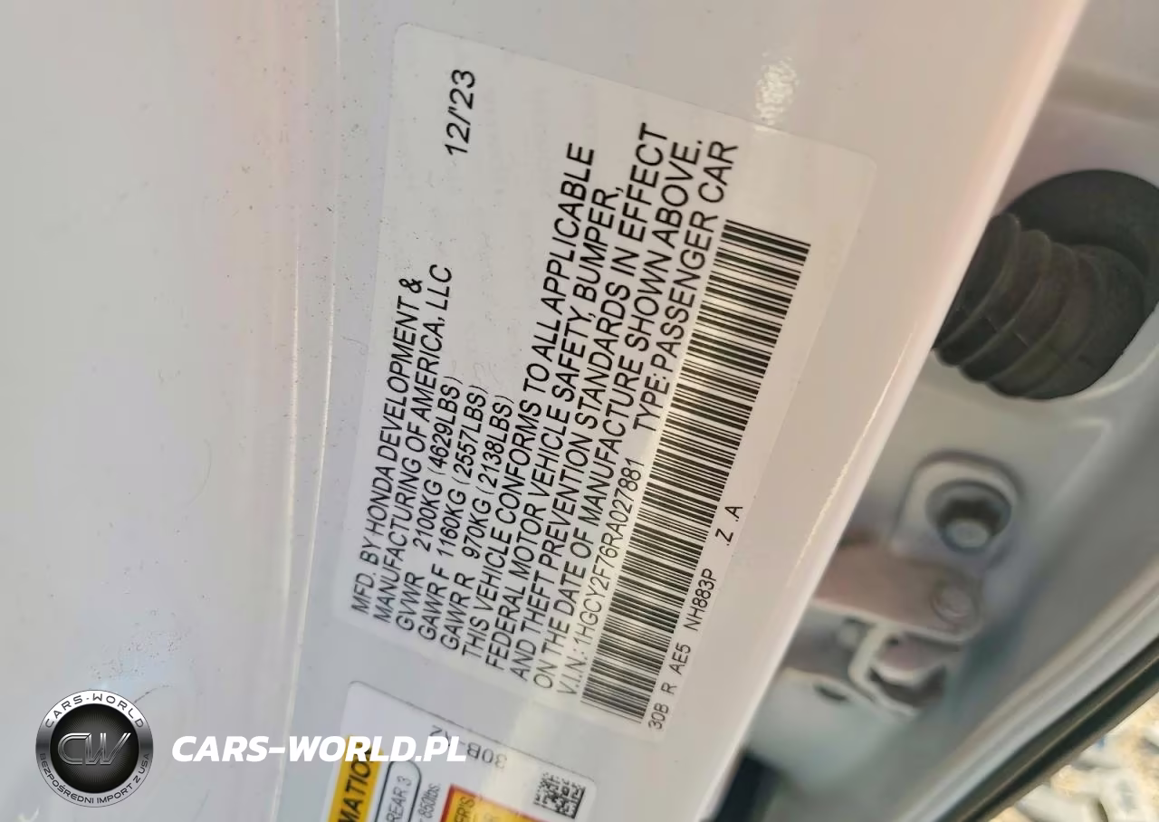 2024 Honda Accord Hybrid Sport-L VIN:1HGCY2F76RA027881 - 12