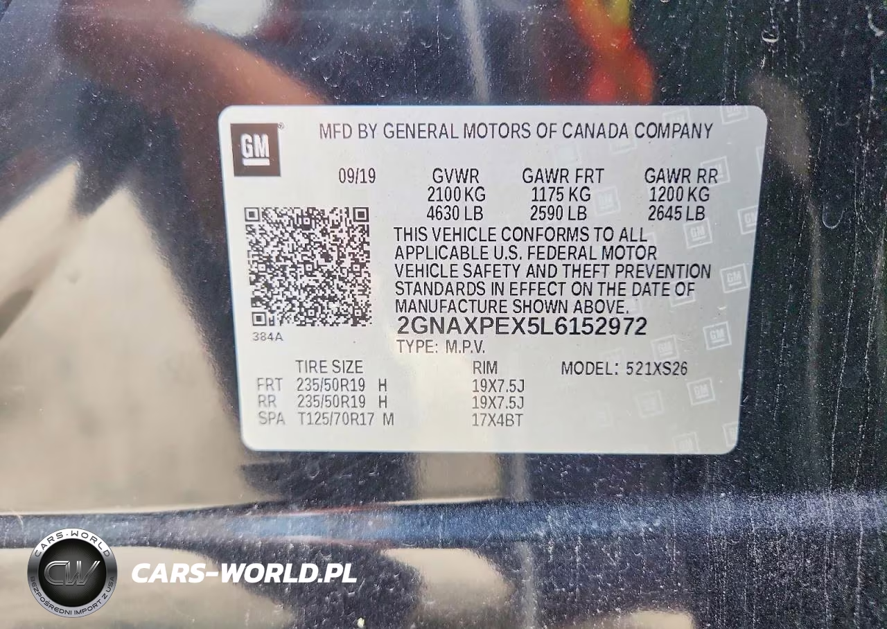 2020 Chevrolet Equinox Premier VIN:2GNAXPEX5L6152972 - 13