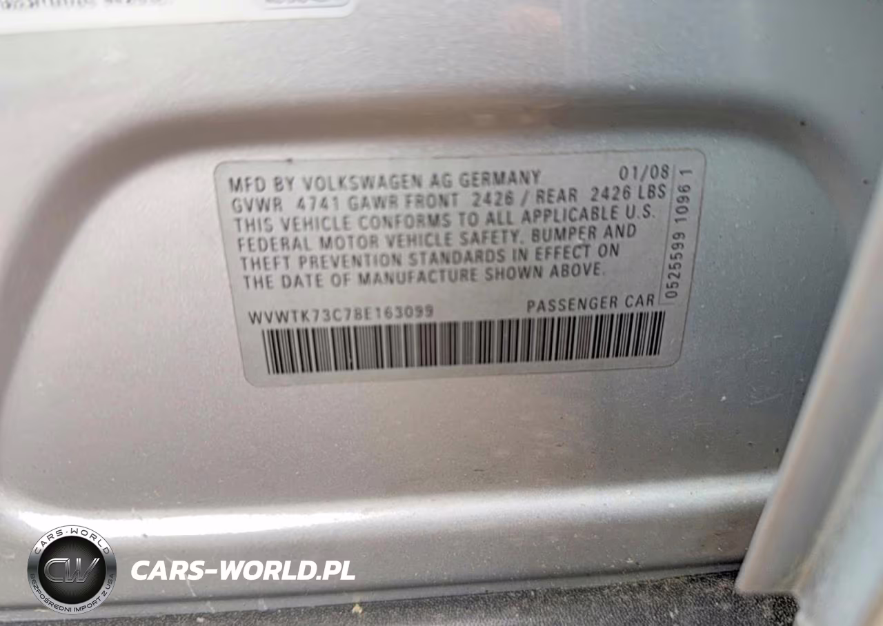 2008 Volkswagen Passat Wagon Lux VIN:WVWTK73C78E163099 - 10
