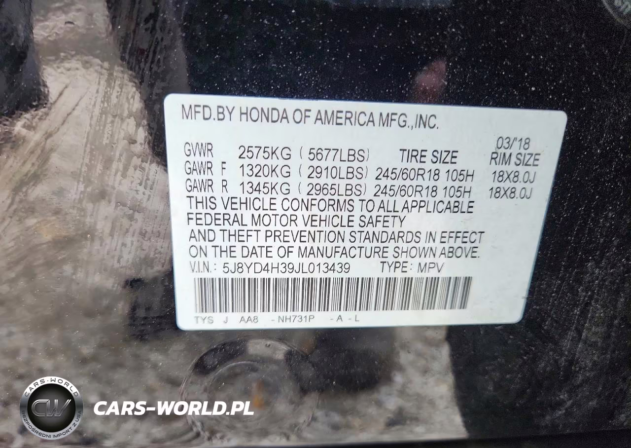2018 Acura Mdx VIN:5J8YD4H39JL013439 - 13