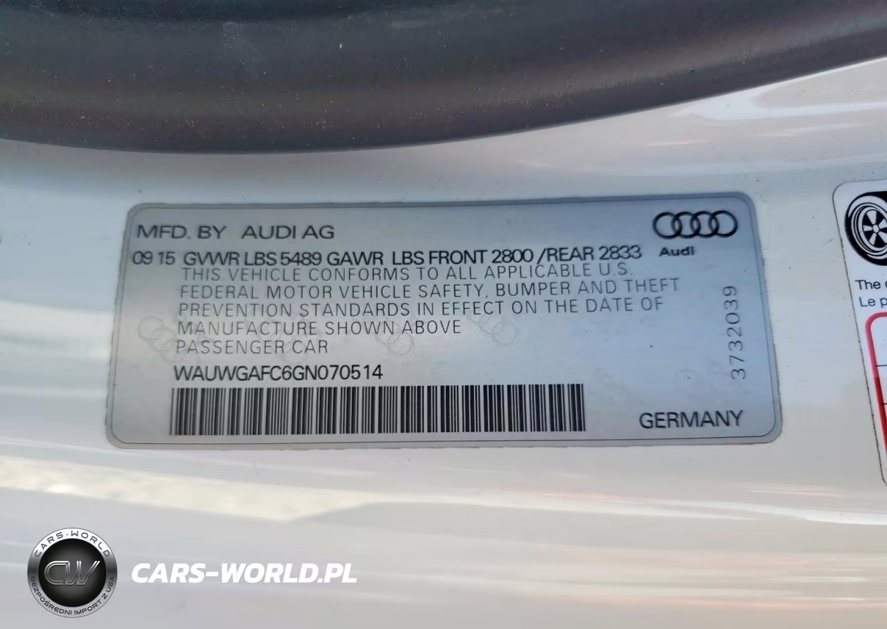 2016 Audi A7 Premium Plus VIN:WAUWGAFC6GN070514 - 12