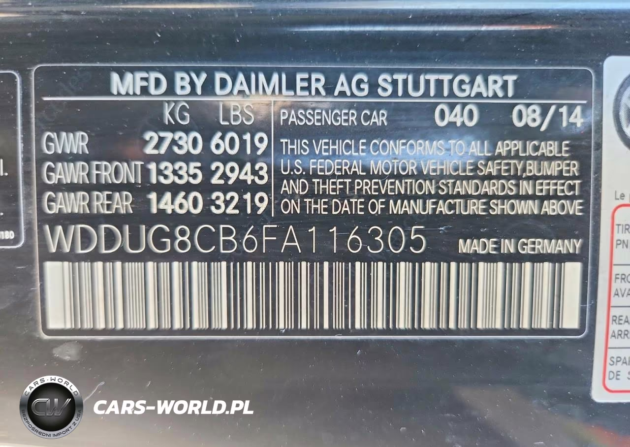 2015 Mercedes-Benz S 550 VIN:WDDUG8CB6FA116305 - 12