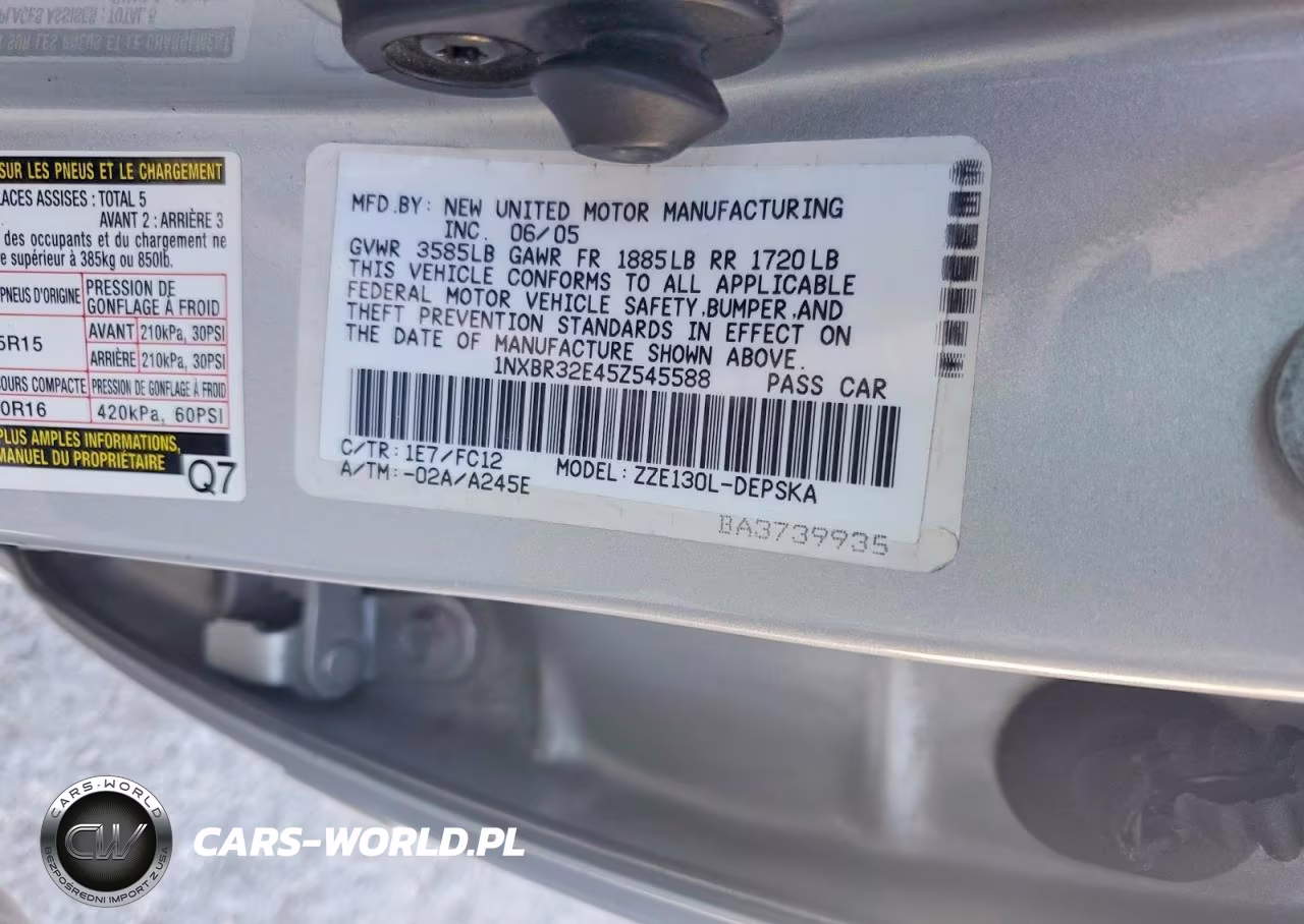 2005 Toyota Corolla S VIN:1NXBR32E45Z545588 - 12