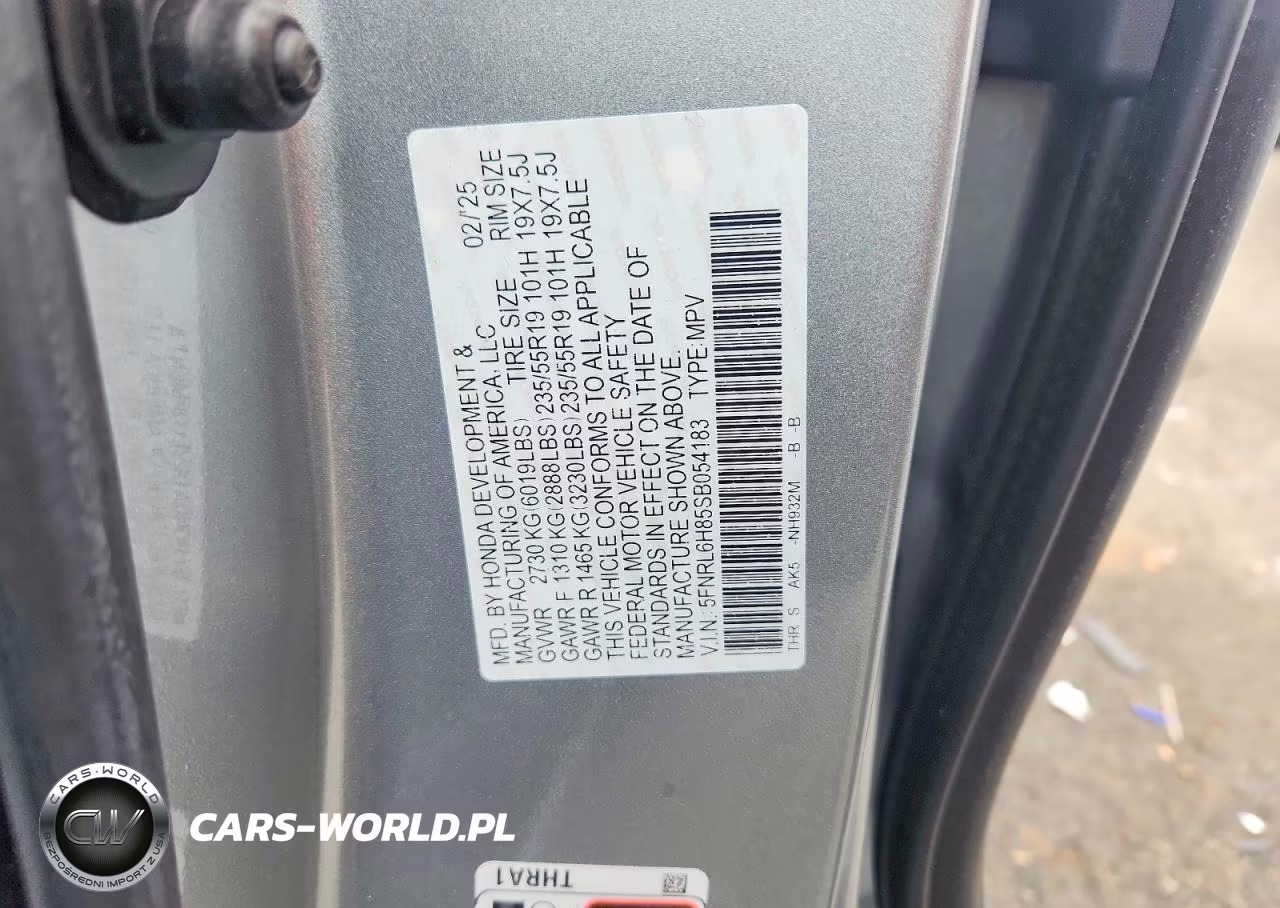 2025 Honda Odyssey Touring VIN:5FNRL6H85SB054183 - 13