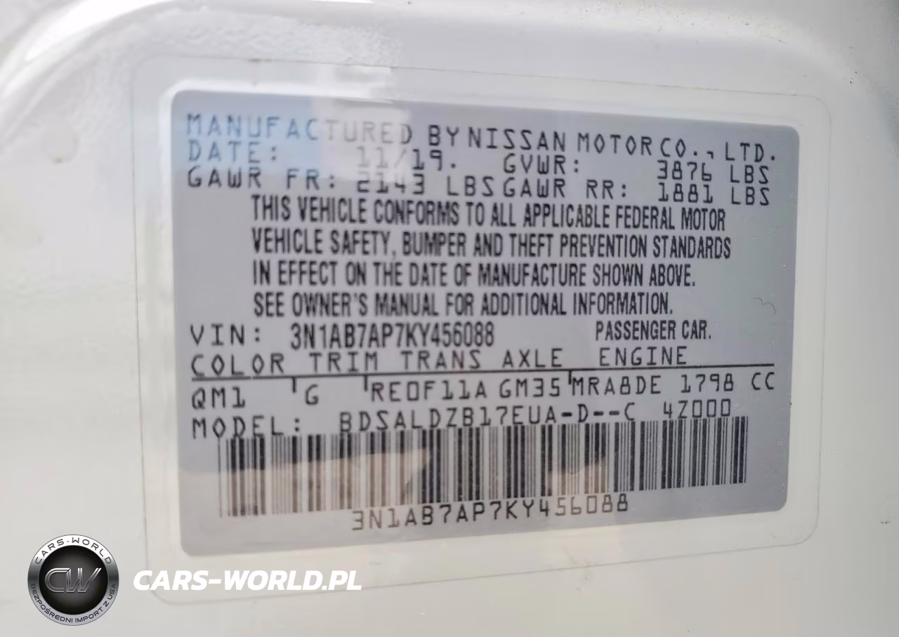 2019 Nissan Sentra Sv VIN:3N1AB7AP7KY456088 - 12
