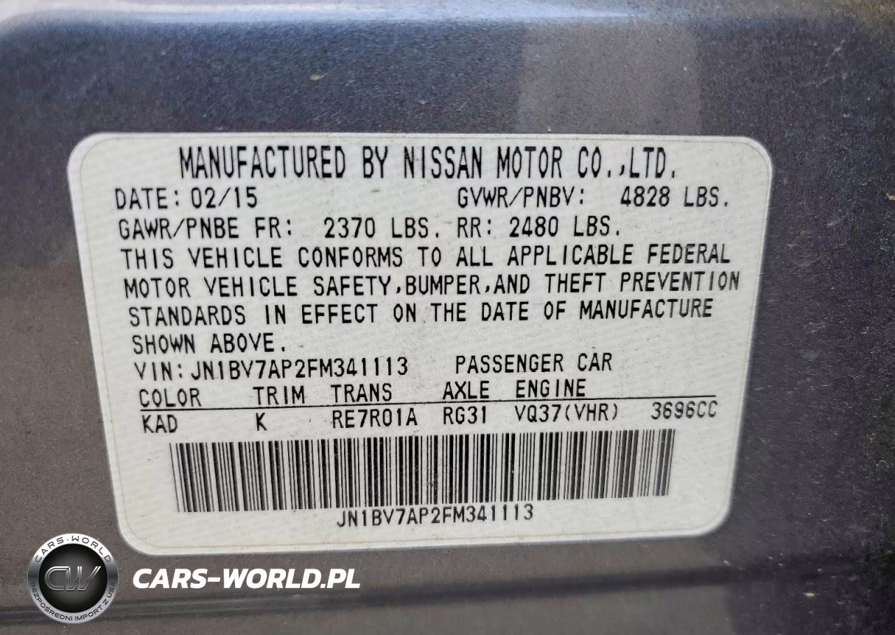 2015 Infiniti Q50 Premium VIN:JN1BV7AP2FM341113 - 12
