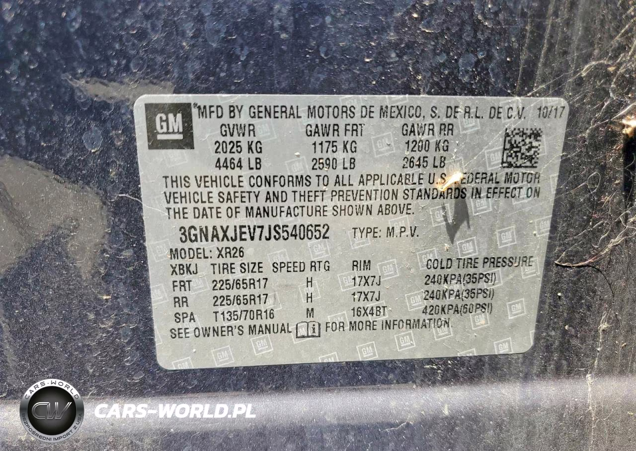 2018 Chevrolet Equinox Lt VIN:3GNAXJEV7JS540652 - 13