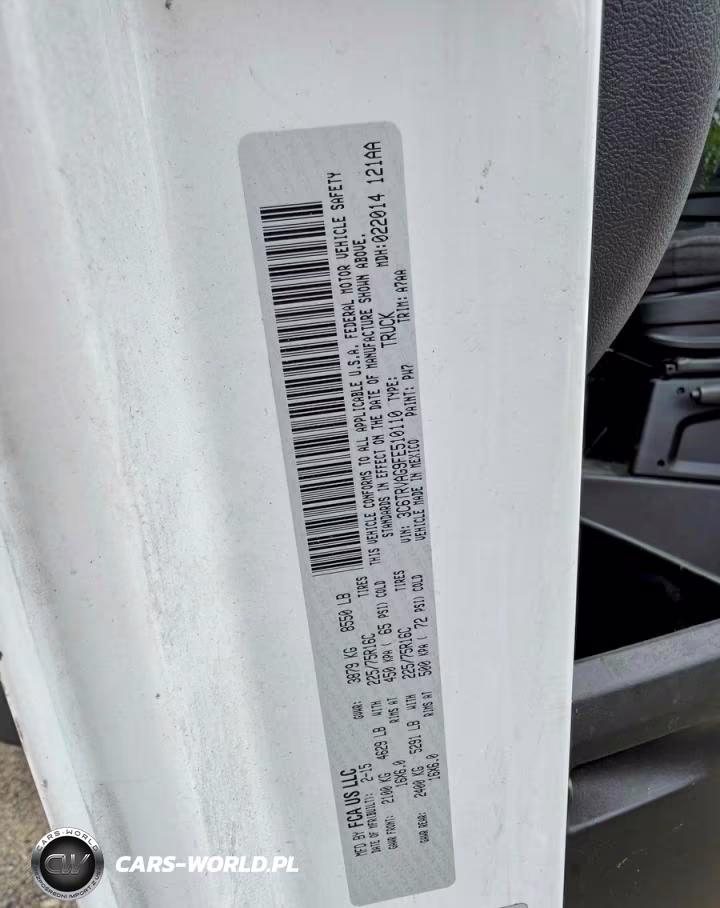 2015 Ram Promaster 1500 1500 Standard VIN:3C6TRVAG9FE510110 - 10