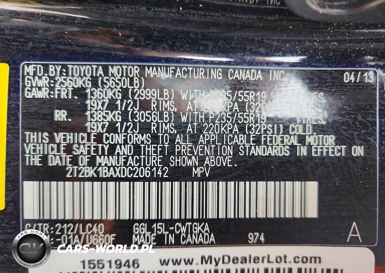 2013 Lexus Rx 350 Base VIN:2T2BK1BAXDC206142 - 13