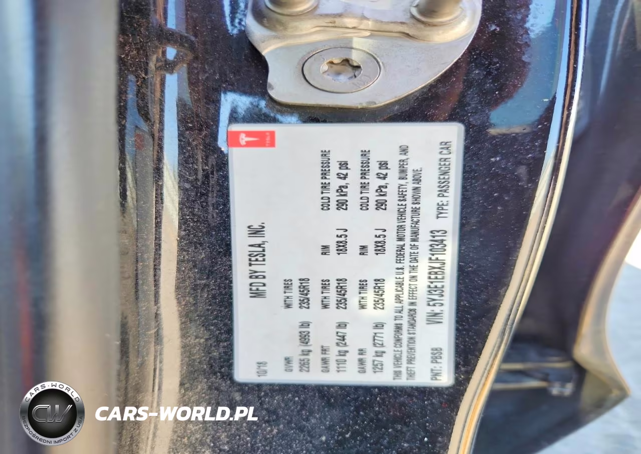 2018 Tesla Model 3 VIN:5YJ3E1EBXJF103413 - 13
