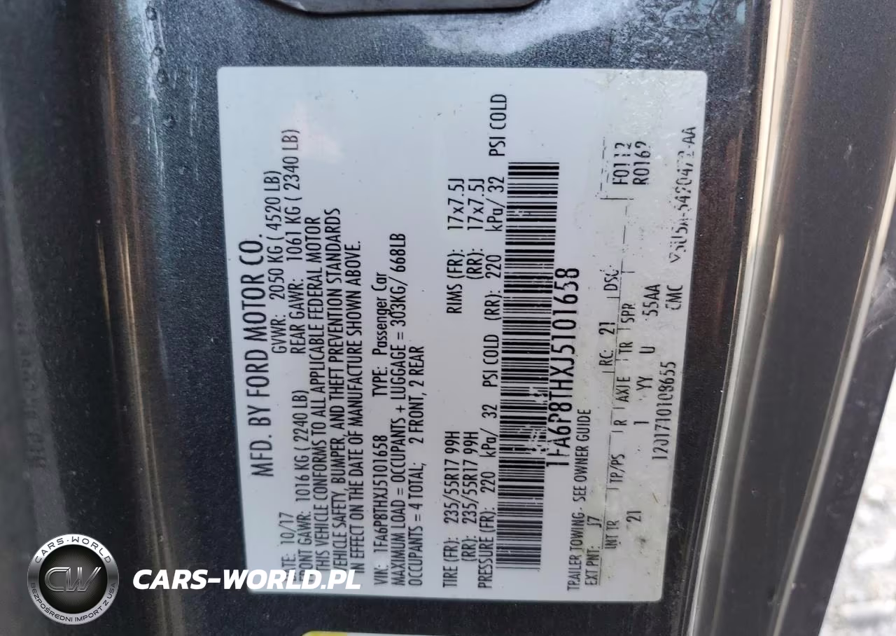 2018 Ford Mustang VIN:1FA6P8THXJ5101658 - 12