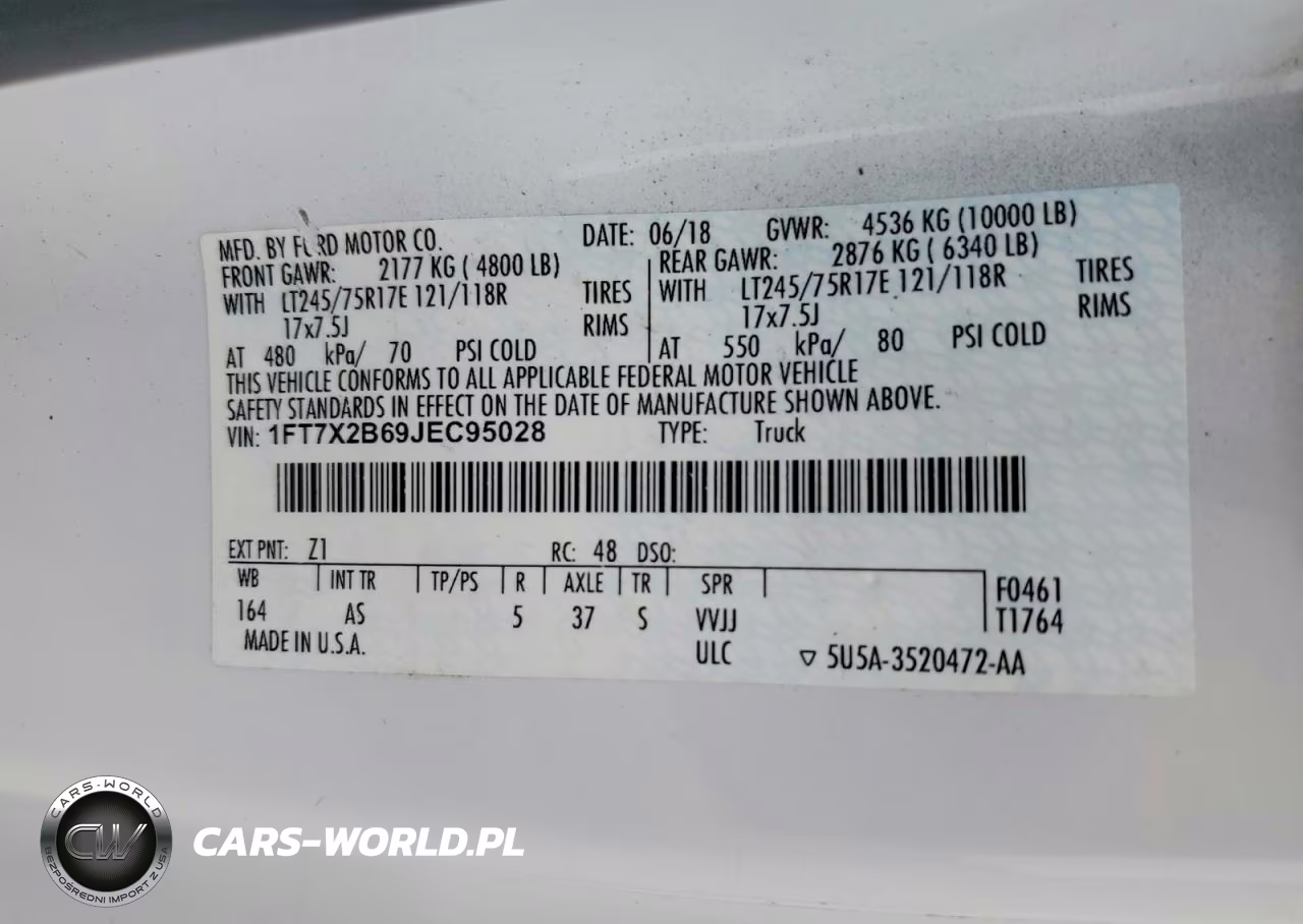 2018 Ford F250 Super Duty VIN:1FT7X2B69JEC95028 - 14