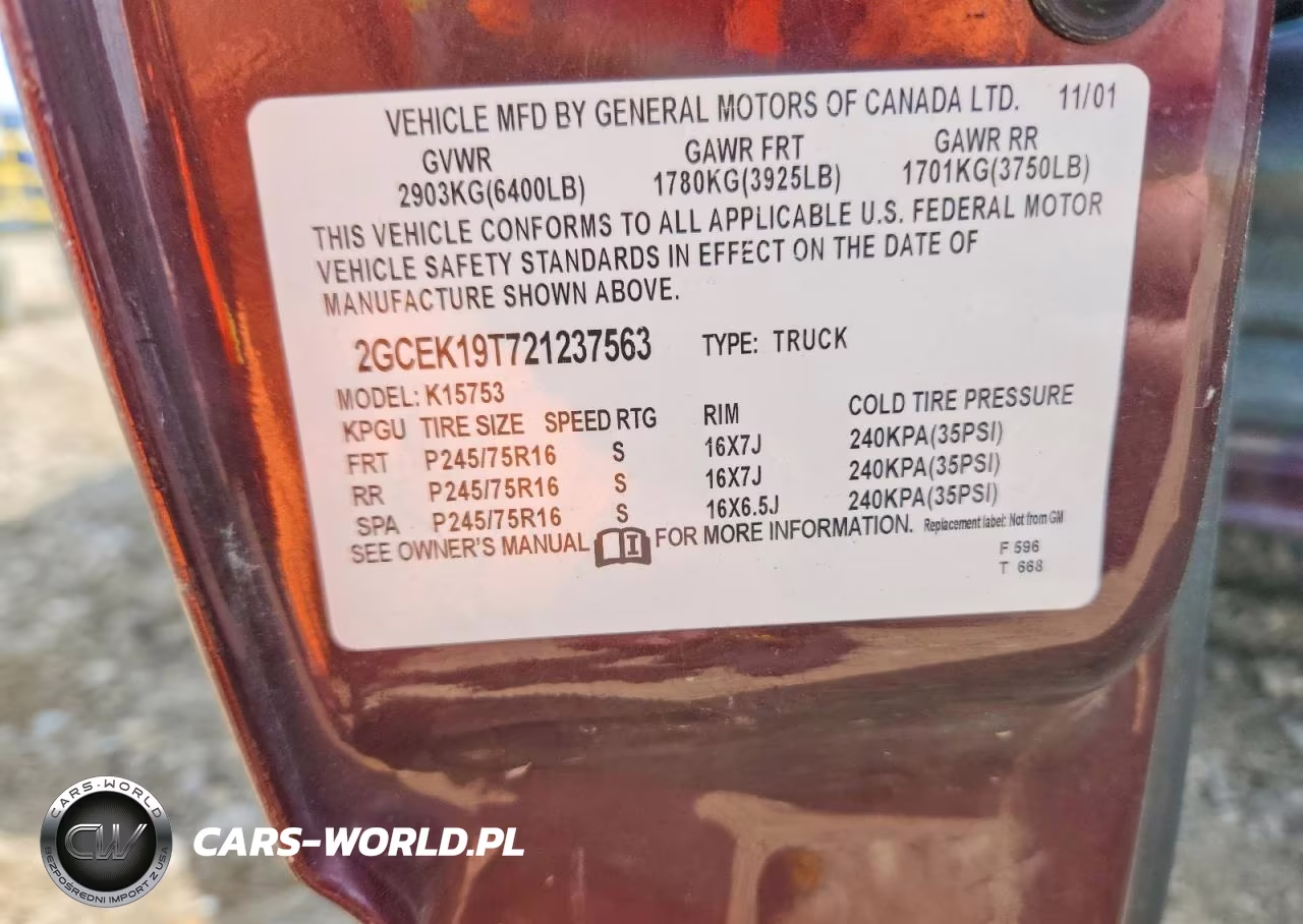2002 Chevrolet Silverado K1500 VIN:2GCEK19T721237563 - 13