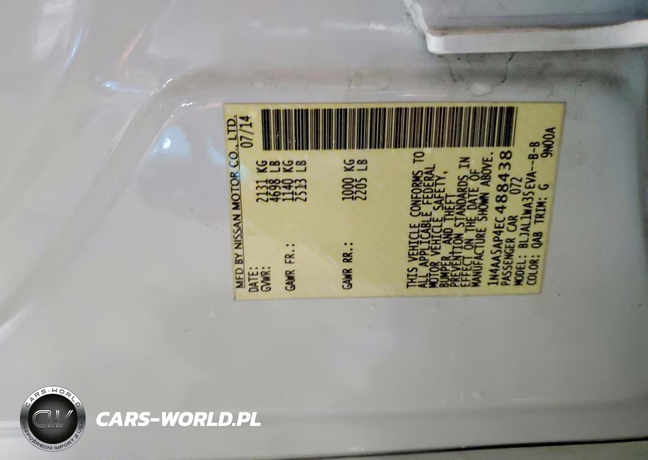 2014 Nissan Maxima 3.5 Sv VIN:1N4AA5AP4EC488438 - 12