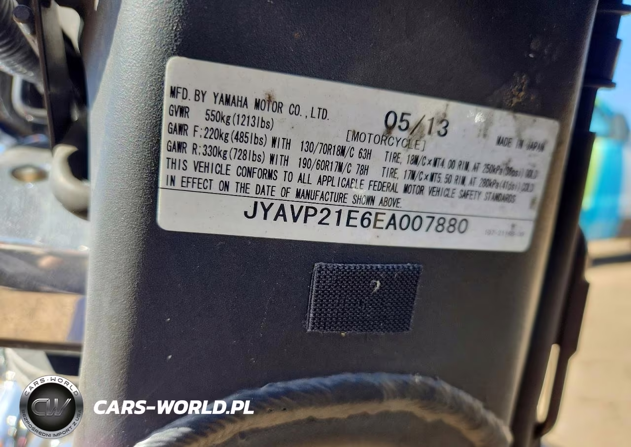 2014 Yamaha Xv1900 A VIN:JYAVP21E6EA007880 - 9