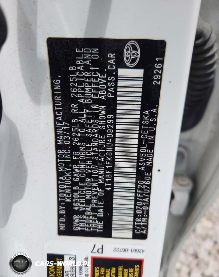2017 Toyota Camry Se VIN:4T1BF1FK6HU409299 - 12