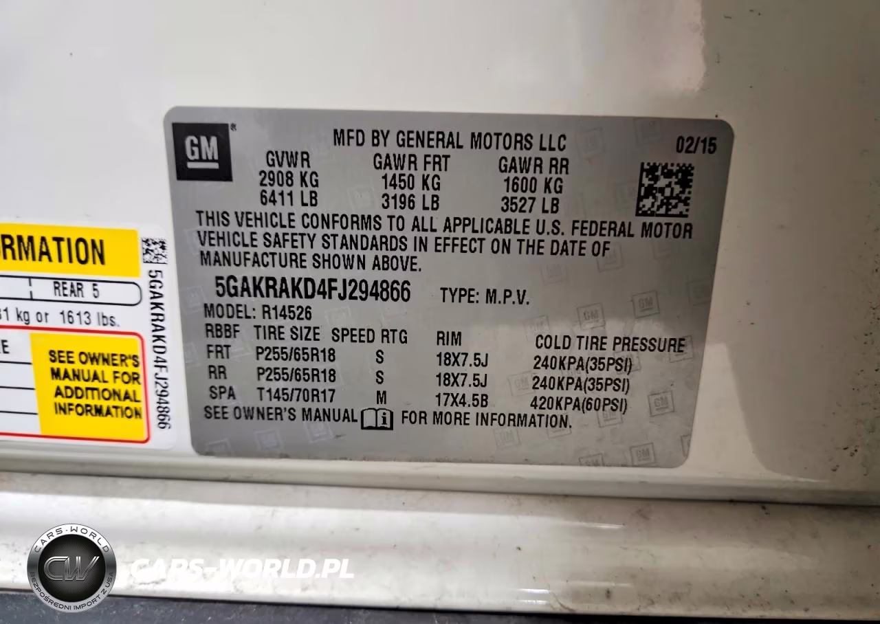 2015 Buick Enclave VIN:5GAKRAKD4FJ294866 - 13