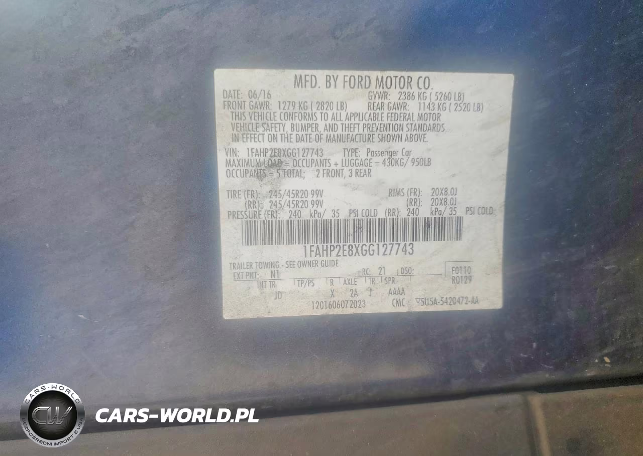 2016 Ford Taurus Sel VIN:1FAHP2E8XGG127743 - 12