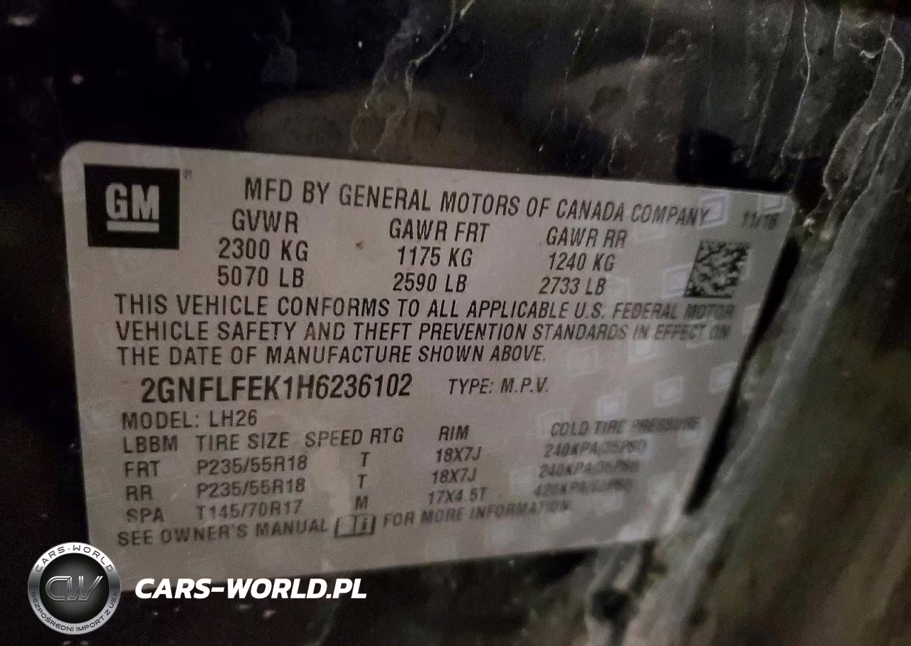 2017 Chevrolet Equinox Lt VIN:2GNFLFEK1H6236102 - 13