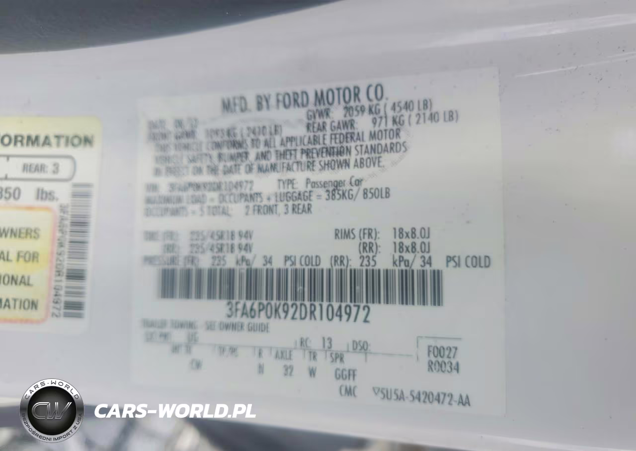 2013 Ford Fusion Titanium VIN:3FA6P0K92DR104972 - 12