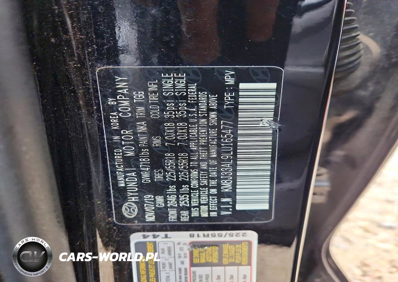 2020 Hyundai Tucson Sel VIN:KM8J33AL9LU165477 - 13