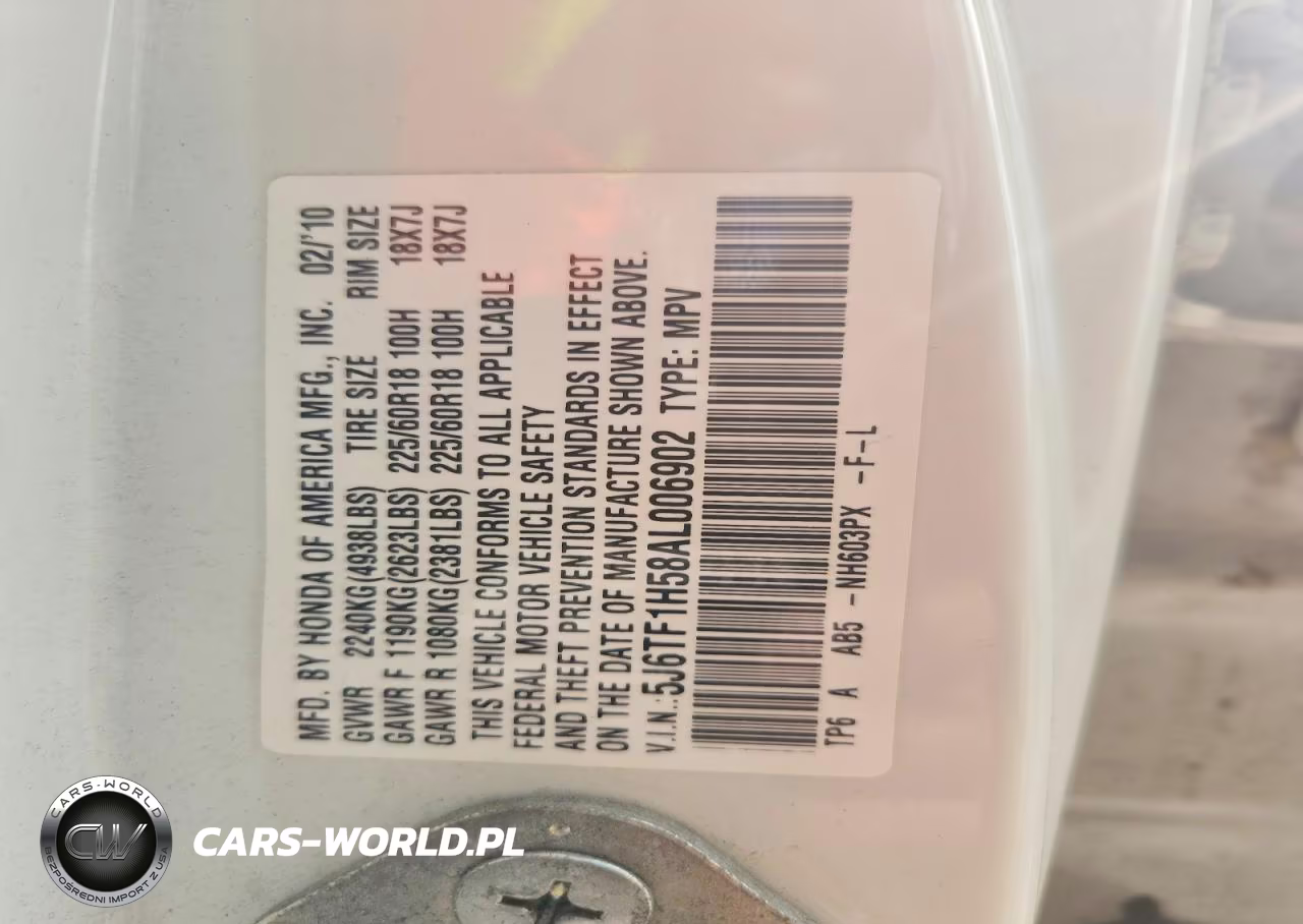 2010 Honda Accord Crosstour Exl VIN:5J6TF1H58AL006902 - 12