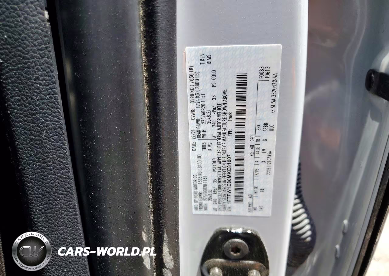 2021 Ford F150 Supercrew VIN:1FTFW1E86MKE81007 - 12