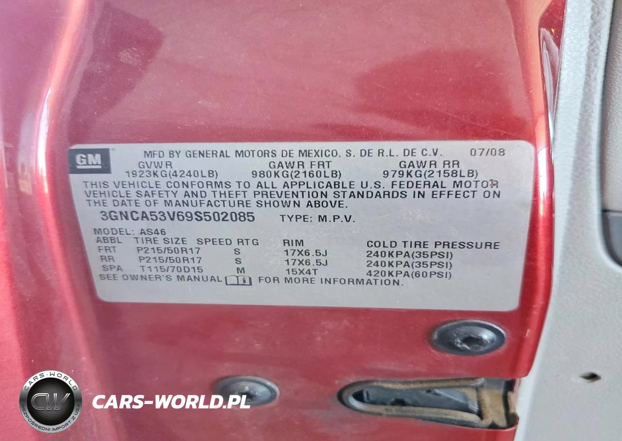 2009 Chevrolet Hhr Lt VIN:3GNCA53V69S502085 - 13