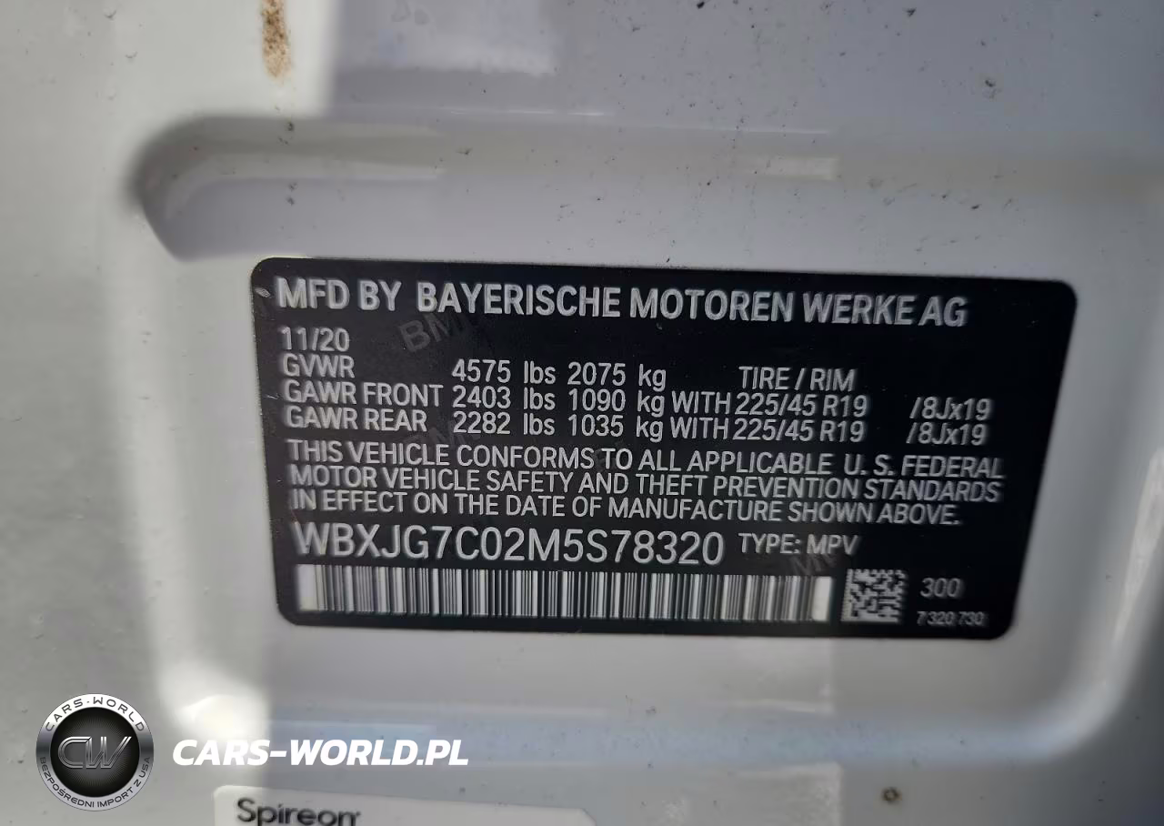 2021 BMW X1 Sdrive28I VIN:WBXJG7C02M5S78320 - 12