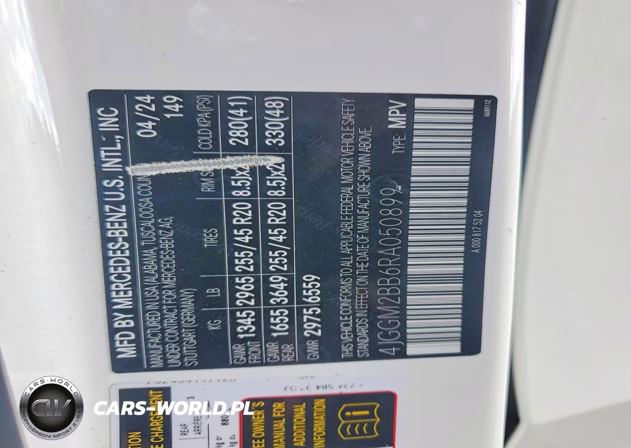 2024 Mercedes-Benz Eqe Suv 350+ VIN:4JGGM2BB6RA050899 - 12